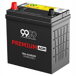 Аккумулятор автомобильный 9999 PREMUIM AGM ASIA QNA-S34B20R 36Ач 350А Аккумулятор автомобильный 9999 PREMUIM AGM ASIA QNA-S34B20R 36Ач 350А
