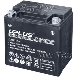 Мото аккумулятор Uplus EB30-3 AGM 30 Ач (YIX30L) Мото аккумулятор Uplus EB30-3 AGM 30 Ач (YIX30L)
