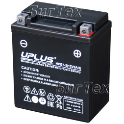 Мото аккумулятор Uplus HPG7-3 Nano Gel 6 Ач (YTX7L) Мото аккумулятор Uplus HPG7-3 Nano Gel 6 Ач (YTX7L)