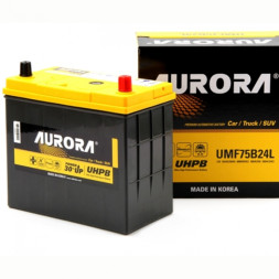 Аккумулятор автомобильный AURORA JIS ULTRA UMF75B24L 55 Ач 500А (тонкие клеммы) Аккумулятор автомобильный AURORA JIS ULTRA UMF75B24L 55 Ач 500А (тонкие клеммы)