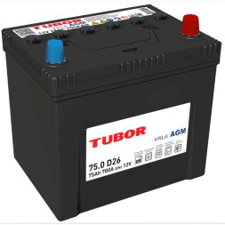 Аккумулятор автомобильный TUBOR AGM D26 VRLA 75 Aч Аккумулятор автомобильный TUBOR AGM D26 VRLA 75 Aч