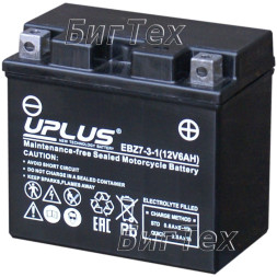 Мото аккумулятор Uplus EBZ7-3-1 AGM 6 Ач (YTZ7S) Мото аккумулятор Uplus EBZ7-3-1 AGM 6 Ач (YTZ7S)