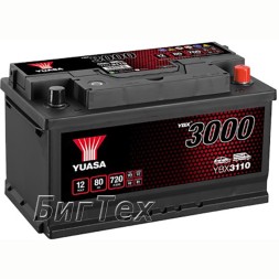 Аккумулятор автомобильный YUASA YBX3110 SMF 80 Ач Аккумулятор автомобильный YUASA YBX3110 SMF 80 Ач