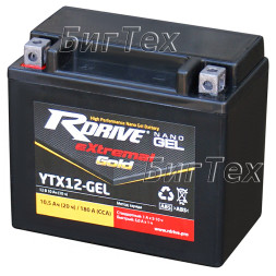 Мото аккумулятор RDrive Gold YTX12 GEL 10 Ач Мото аккумулятор RDrive Gold YTX12 GEL 10 Ач