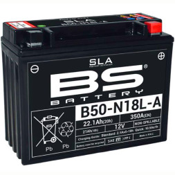 Мото аккумулятор BS B50N18L-A SLA 22.1Ah (Y50-N18L-A) Мото аккумулятор BS B50N18L-A SLA 22.1Ah (Y50-N18L-A)