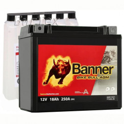Мото аккумулятор BANNER BIKE Bull YTX20L-BS 51821 AGM 18Ач 250А (+ эл-т) Мото аккумулятор BANNER BIKE Bull YTX20L-BS 51821 AGM 18Ач 250А (+ эл-т)