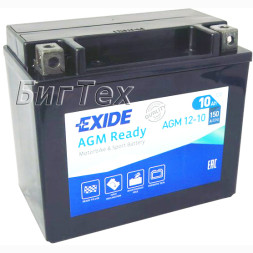 Мото аккумулятор EXIDE AGM 12-10, 10 Ач (YTX12-BS) Мото аккумулятор EXIDE AGM 12-10, 10 Ач (YTX12-BS)