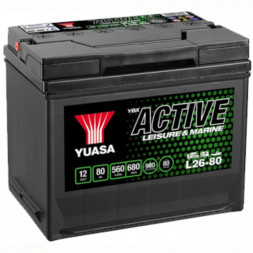 Аккумулятор лодочный YUASA ACTIVE Marine L26-80, 80 Ач Аккумулятор лодочный YUASA ACTIVE Marine L26-80, 80 Ач