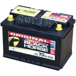 Аккумулятор автомобильный BLACK HORSE 70 Ач (низкий) Аккумулятор автомобильный BLACK HORSE 70 Ач (низкий)