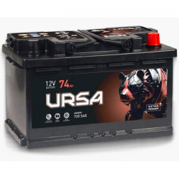 Аккумулятор автомобильный URSA Extra 74Aч 680A (низкий) Аккумулятор автомобильный URSA Extra 74Aч 680A (низкий)