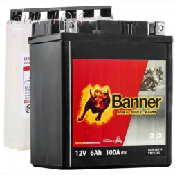 Мото аккумулятор BANNER BIKE Bull AGM YTX7L-BS (50614) 6Ач 100А Мото аккумулятор BANNER BIKE Bull AGM YTX7L-BS (50614) 6Ач 100А