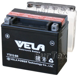 Мото аккумулятор Vela YTX12-BS AGM 12 Ач Мото аккумулятор Vela YTX12-BS AGM 12 Ач