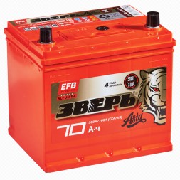 Аккумулятор автомобильный Зверь Азия EFB 85D23L 70Ah 720A Аккумулятор автомобильный Зверь Азия EFB 85D23L 70Ah 720A