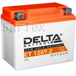 Мото аккумулятор DELTA CT 1207.2 AGM (YTZ7S) 7 Ач Мото аккумулятор DELTA CT 1207.2 AGM (YTZ7S) 7 Ач
