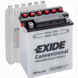 Мото аккумулятор EXIDE EB14L-A2 14 Ач (12N14-3A) Мото аккумулятор EXIDE EB14L-A2 14 Ач (12N14-3A)