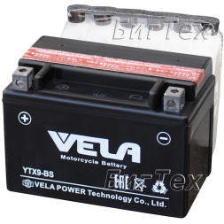 Мото аккумулятор Vela YTX9-BS AGM 9 Ач Мото аккумулятор Vela YTX9-BS AGM 9 Ач