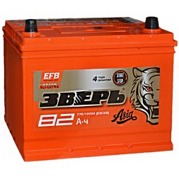 Аккумулятор автомобильный Зверь Азия EFB 110D26L 82Ач 770А Аккумулятор автомобильный Зверь Азия EFB 110D26L 82Ач 770А