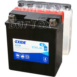 Мото аккумулятор EXIDE ETX7L-BS 6 Ач (YTX7L-BS) Мото аккумулятор EXIDE ETX7L-BS 6 Ач (YTX7L-BS)
