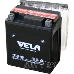 Мото аккумулятор Vela YTX7L-BS AGM 7 Ач Мото аккумулятор Vela YTX7L-BS AGM 7 Ач