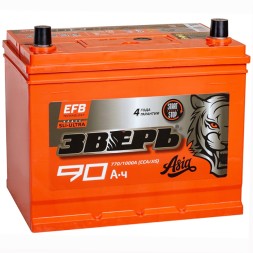 Аккумулятор автомобильный Зверь Азия EFB 110D26R 90Ач 770А Аккумулятор автомобильный Зверь Азия EFB 110D26R 90Ач 770А