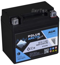 Мото аккумулятор POLUS ARCTIC MOTO AGM 7Ач 160А (PTZ7S) Мото аккумулятор POLUS ARCTIC MOTO AGM 7Ач 160А (PTZ7S)