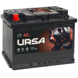 Аккумулятор автомобильный URSA Extra 60 Ач 550А пр. пол. Аккумулятор автомобильный URSA Extra 60 Ач 550А пр. пол.