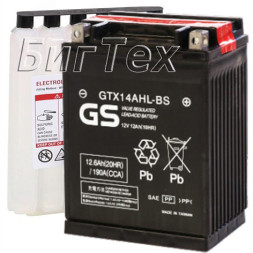 Мото аккумулятор GS GTX14AHL-BS 12.6 Ач Мото аккумулятор GS GTX14AHL-BS 12.6 Ач