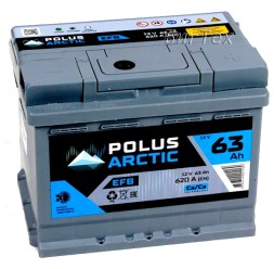 Аккумулятор автомобильный POLUS ARCTIC EFB L2 63Ah 620A Аккумулятор автомобильный POLUS ARCTIC EFB L2 63Ah 620A