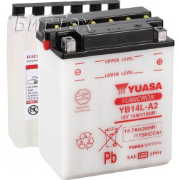 Мото аккумулятор YUASA YB14L-A2, 14.7 Ач Мото аккумулятор YUASA YB14L-A2, 14.7 Ач