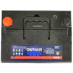 Аккумулятор автомобильный OURSUN JIS MF 90D23L 70Ач 600А Аккумулятор автомобильный OURSUN JIS MF 90D23L 70Ач 600А