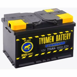 Аккумулятор автомобильный TYUMEN STANDART 6CT-75 75 Ач Аккумулятор автомобильный TYUMEN STANDART 6CT-75 75 Ач