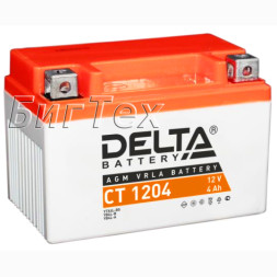 Мото аккумулятор DELTA CT 1204 AGM (YT4L-BS) 4 Ач Мото аккумулятор DELTA CT 1204 AGM (YT4L-BS) 4 Ач