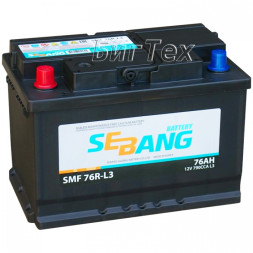 Аккумулятор автомобильный SEBANG SMF 76R-L3, 76 Ач 790A Аккумулятор автомобильный SEBANG SMF 76R-L3, 76 Ач 790A