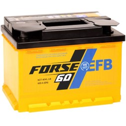 Аккумулятор автомобильный FORSE EFB 60 Ач 620А (низкий) Аккумулятор автомобильный FORSE EFB 60 Ач 620А (низкий)