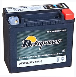 Мото аккумулятор DEKAPOWER DTX20L(H) 18Ач 310А о/п Мото аккумулятор DEKAPOWER DTX20L(H) 18Ач 310А о/п
