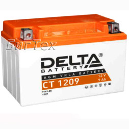 Мото аккумулятор DELTA CT 1209 AGM (YTX9-BS) 9 Ач Мото аккумулятор DELTA CT 1209 AGM (YTX9-BS) 9 Ач