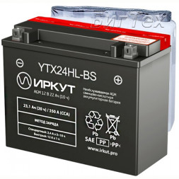 Мото аккумулятор ИРКУТ YTX24HL-BS AGM 23.1 Ач Мото аккумулятор ИРКУТ YTX24HL-BS AGM 23.1 Ач