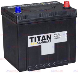 Аккумулятор автомобильный TITAN ASIA STANDART 62Ач 550А обр.пол. Аккумулятор автомобильный TITAN ASIA STANDART 62Ач 550А обр.пол.