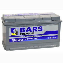 Аккумулятор автомобильный BARS Premium 100Ah 900А обр.пол. Аккумулятор автомобильный BARS Premium 100Ah 900А обр.пол.