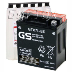 Мото аккумулятор GS GTX7L-BS 6.3 Ач Мото аккумулятор GS GTX7L-BS 6.3 Ач