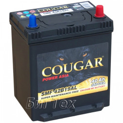Аккумулятор автомобильный COUGAR SMF 42B19L 40 Ач (без бортика) Аккумулятор автомобильный COUGAR SMF 42B19L 40 Ач (без бортика)