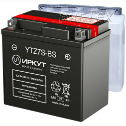 Мото аккумулятор ИРКУТ YTZ7S-BS 5.3 Ач Мото аккумулятор ИРКУТ YTZ7S-BS 5.3 Ач