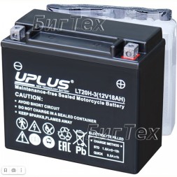 Мото аккумулятор Uplus EBX20HL-BS AGM 18 Ач (YTX20HL) Мото аккумулятор Uplus EBX20HL-BS AGM 18 Ач (YTX20HL)