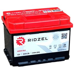 Аккумулятор автомобильный RIDZEL 60 Ah 640А (низкий) Аккумулятор автомобильный RIDZEL 60 Ah 640А (низкий)