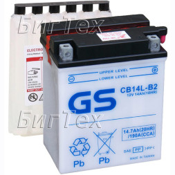 Мото аккумулятор GS CB14L-B2 14.7 Ач Мото аккумулятор GS CB14L-B2 14.7 Ач