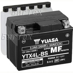 Мото аккумулятор YUASA AGM YTX4L-BS 3.2 Ач Мото аккумулятор YUASA AGM YTX4L-BS 3.2 Ач