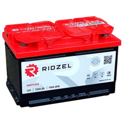Аккумулятор автомобильный RIDZEL 75 Ah 760А Аккумулятор автомобильный RIDZEL 75 Ah 760А