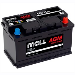 Аккумулятор автомобильный MOLL AGM LN4 Start-Stop 80Ah (80080) Аккумулятор автомобильный MOLL AGM LN4 Start-Stop 80Ah (80080)