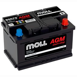 Аккумулятор автомобильный MOLL AGM LN3 Start-Stop 70Ah (80070) Аккумулятор автомобильный MOLL AGM LN3 Start-Stop 70Ah (80070)