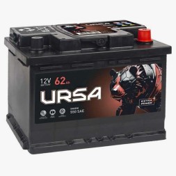 Аккумулятор автомобильный URSA Extra 62 Ач 550А Аккумулятор автомобильный URSA Extra 62 Ач 550А